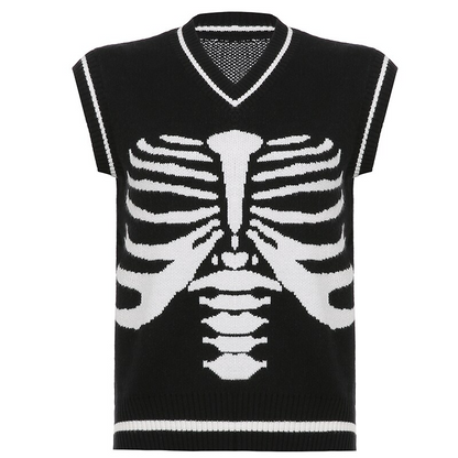 Skull Knitted Vest