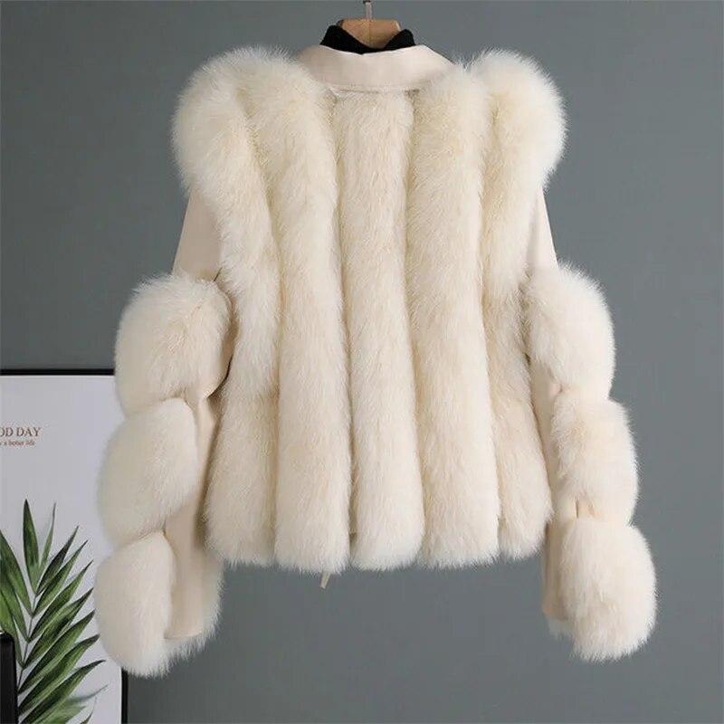 Luxury Leather Fur Jacket