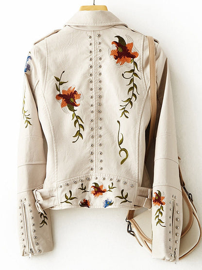 Retro Flora Leather Jacket