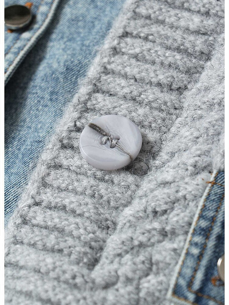 Knitting Denim Jacket