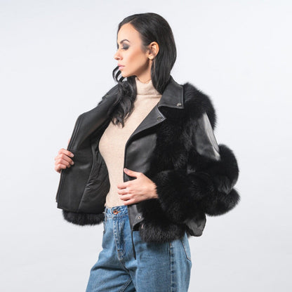 Luxury Leather Fur Jacket