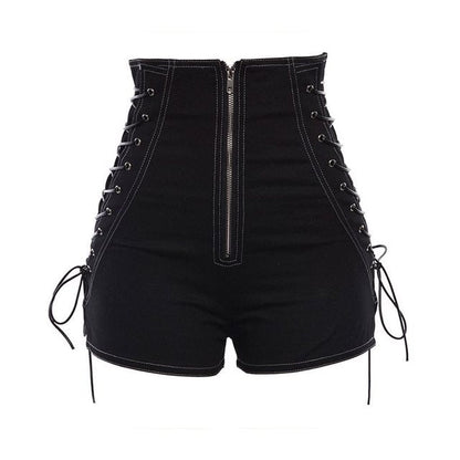 Fleur Leather Shorts