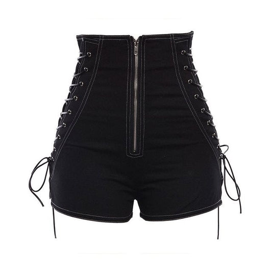 Fleur Leather Shorts