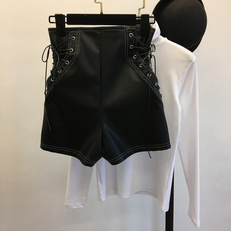 Fleur Leather Shorts