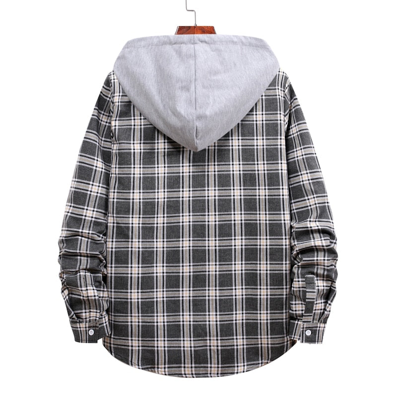 Hooded Plaid Shirt