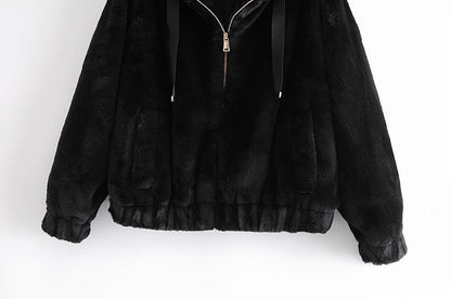 Black Faux Fur Jacket