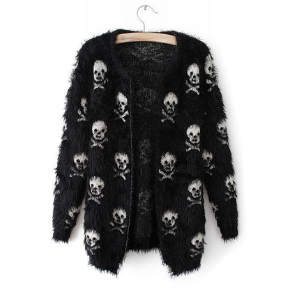 Skulls Printing Cardigan