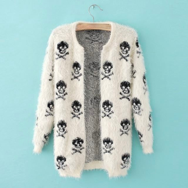 Skulls Printing Cardigan