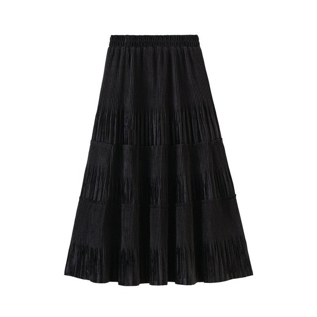 Vintage Long Velvet Skirt